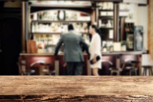 Table at a bar